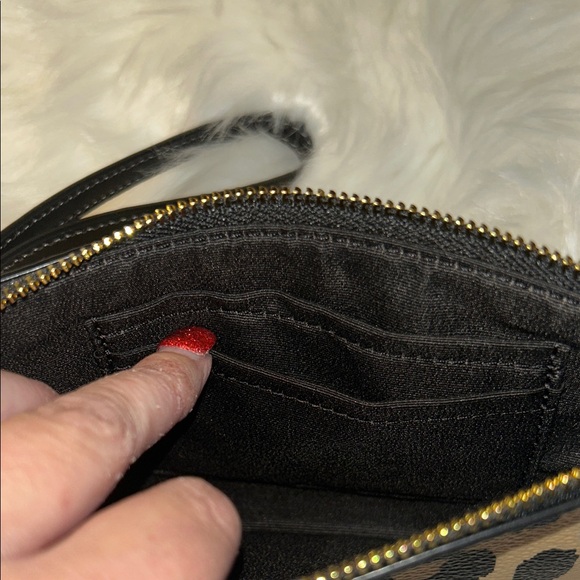 Coach Black and Tan Leopard Crossbody/Wristlet Set - Picture 11 of 13